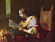 DOLCI, Carlo St Catherine Reading a Book sd oil painting artist